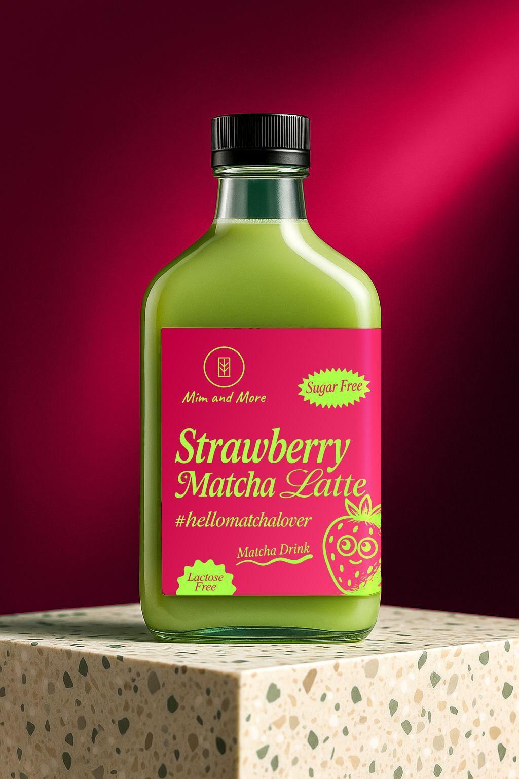 Strawberry Matcha Latte – Sugar Free 12 x 190ml