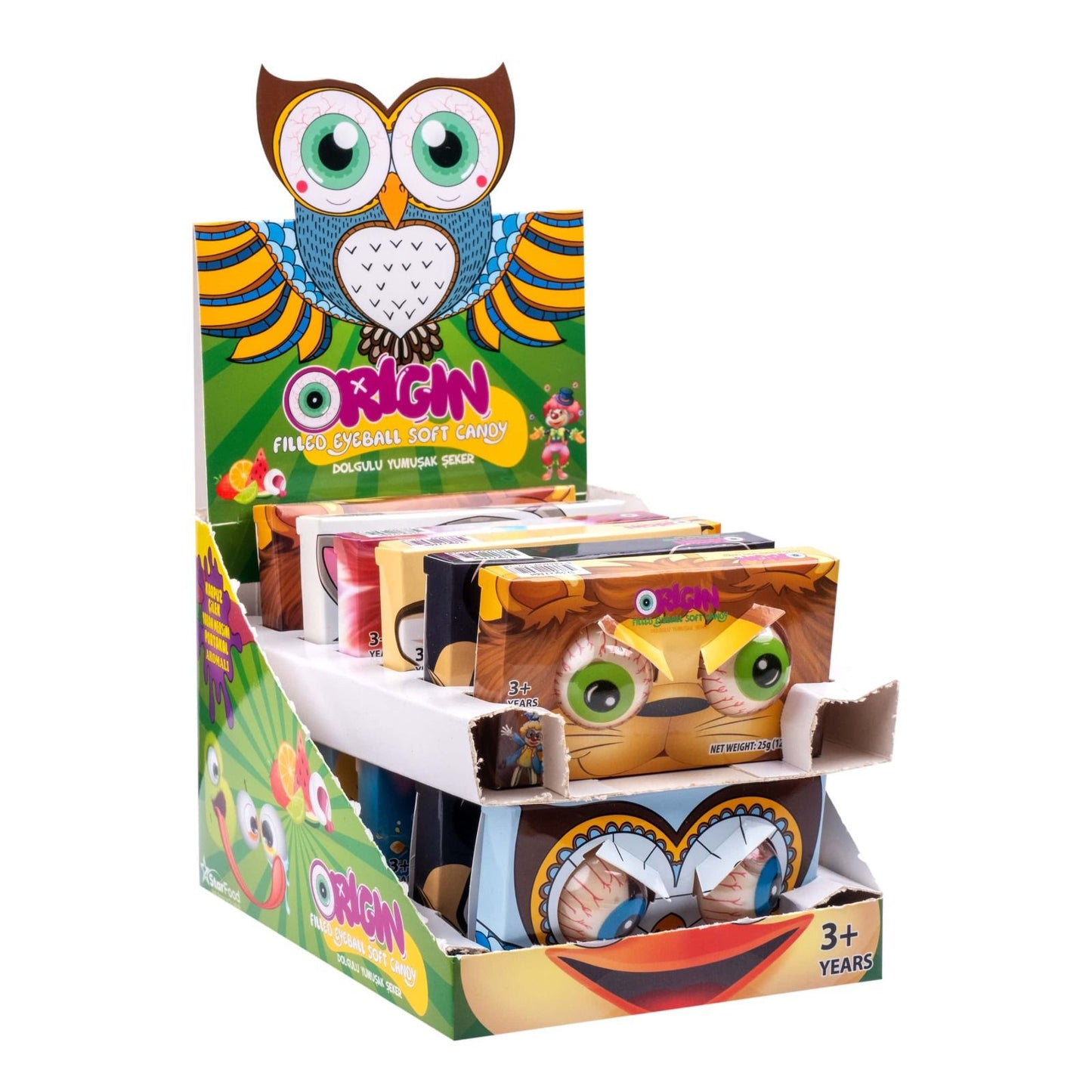 🦉 Origin Display – Eye Ball Soft Candy (Display Box, Mix Design)