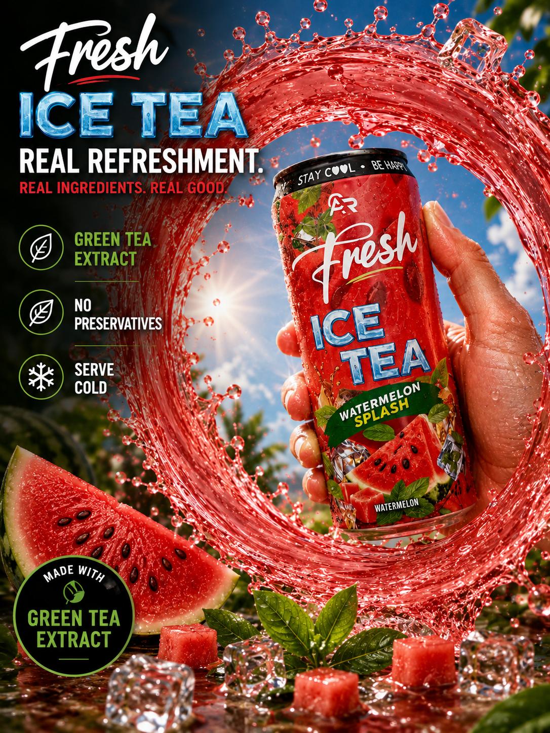 Fresh ICE TEA – Watermelon Splash 24`er Pack