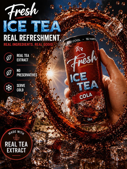 Fresh Ice Tea Cola 24`er Pack
