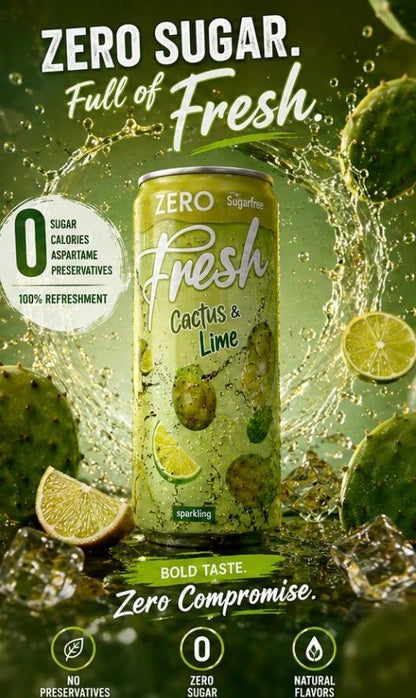 Fresh Cactus Lime Sugar Free 24`er Pack