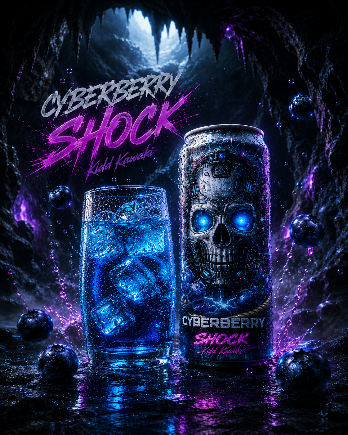 Kidd Kawaki – Cyberberry Shock Tray 24x330ml